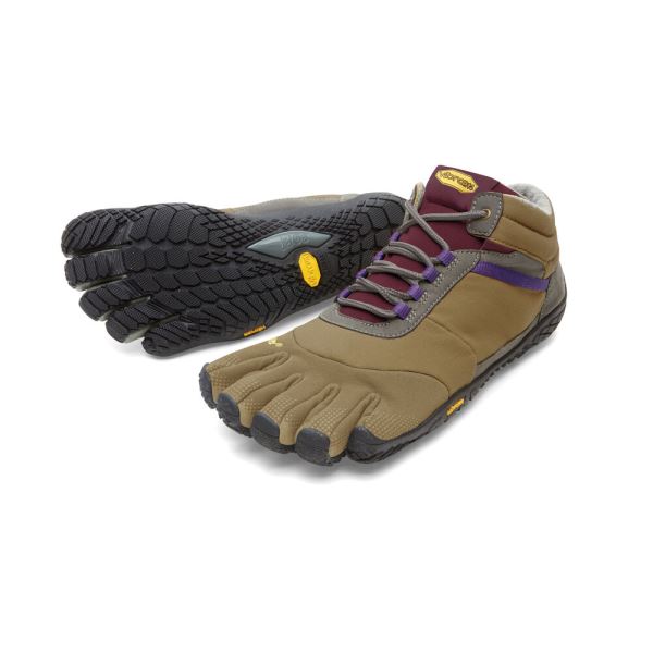 Turisticke Topanky Vibram Trek Ascent Insulated Hnedožltý Nachový | 5201-UKBCD